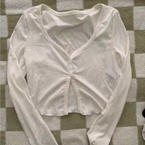 Long sleeve ribbed top